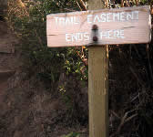 BV002 Trail Easement Sign